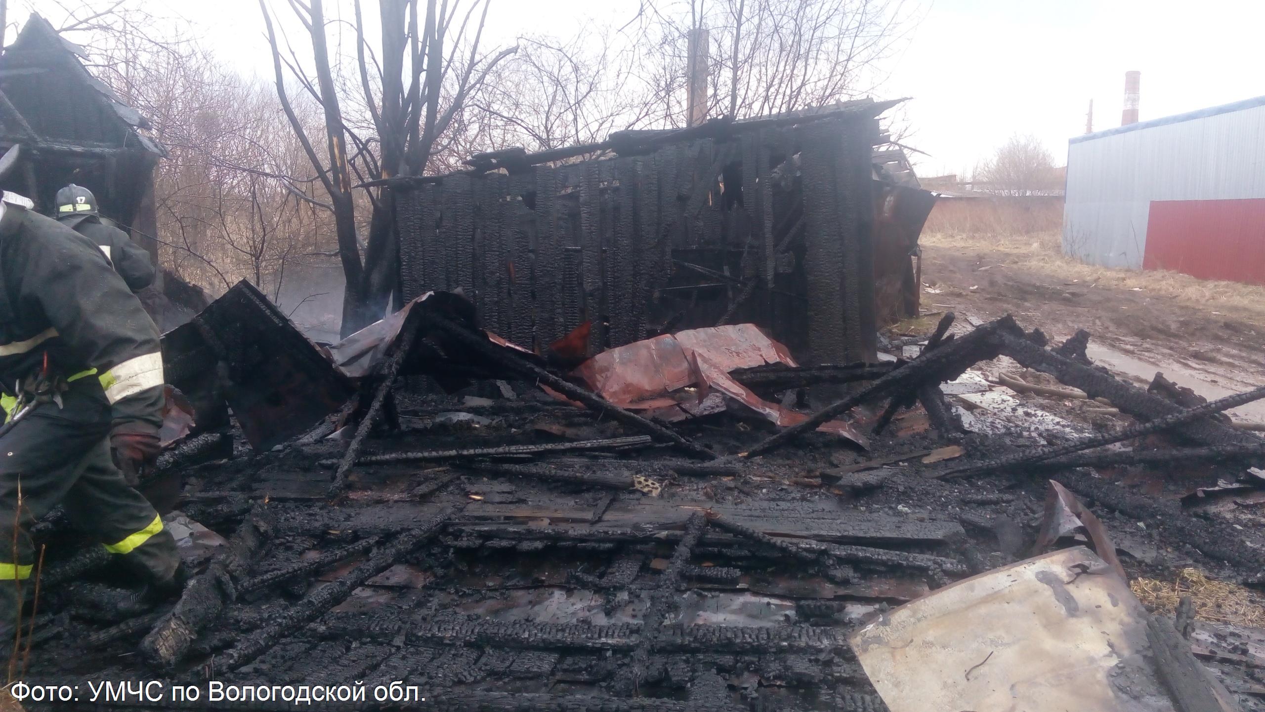 Пожар в Соколе. В Соколе сгорел дом.