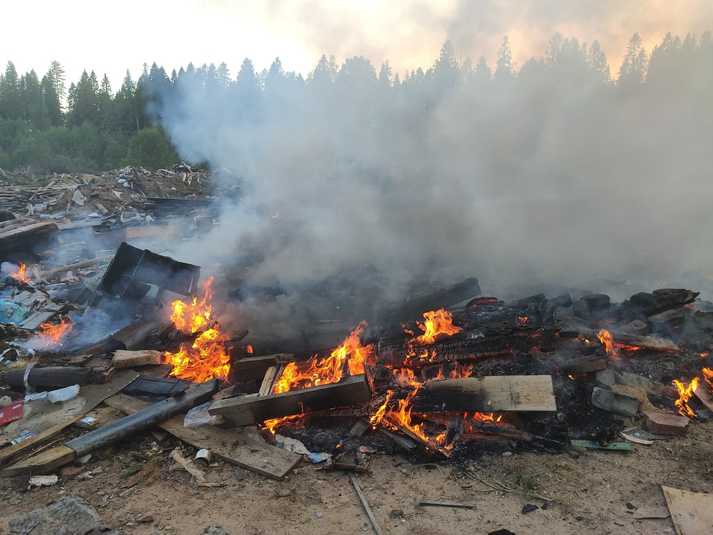 Пожар в вытегорском районе